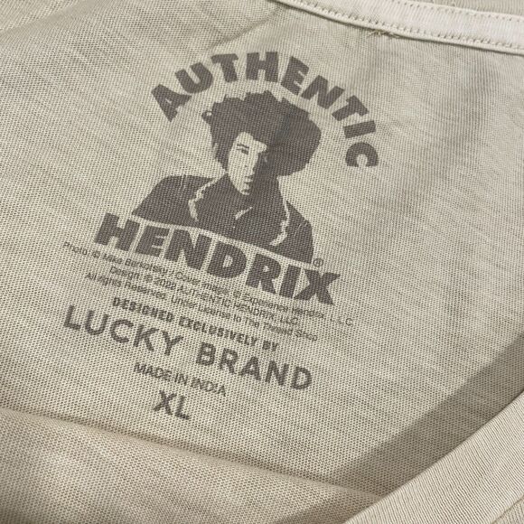 ~ NEW w/tags, XL Jimi Hendrix Tshirt Embroidery Purple Haze Pink Purple Gray Tan - Picture 10 of 16